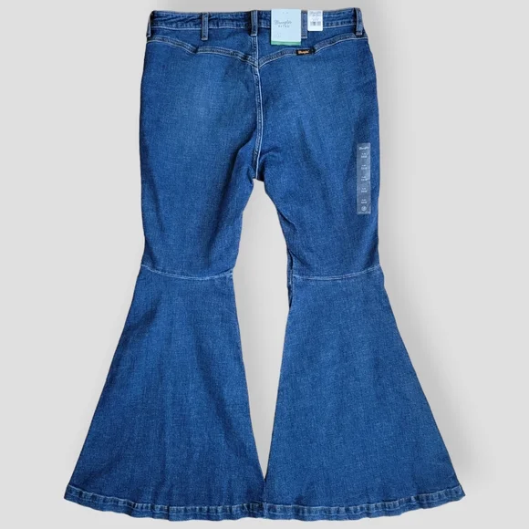 WRANGLER Wyetta Retro Super Bell High Waist Flare Denim Blue - Picture 8 of 16